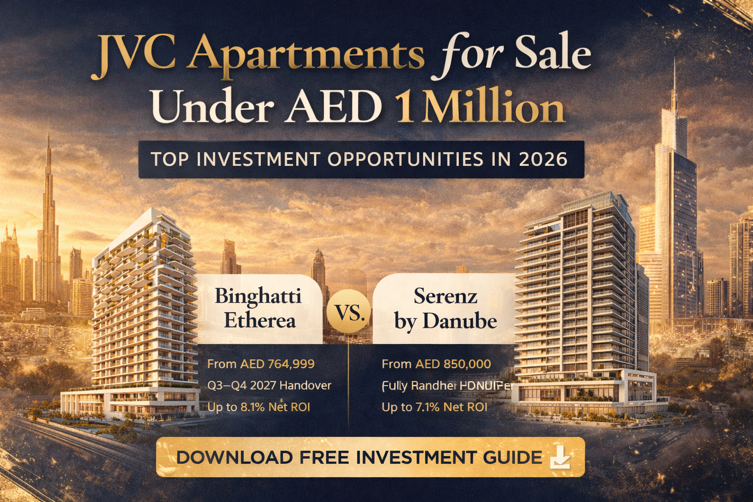 JVC apartments for sale under 1M