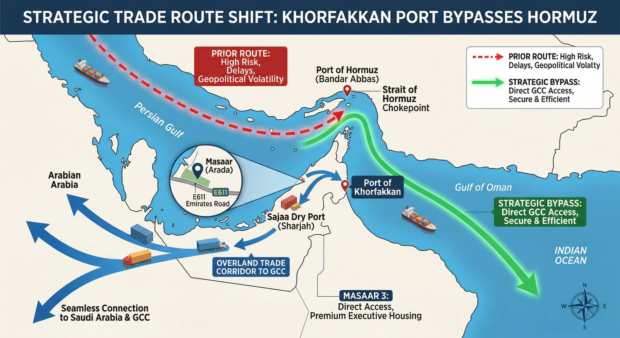 Why Sharjah’s Khorfakkan Trade Shift is Making Masaar 3 Phase 5 by Arada the Ultimate UAE Real Estate Investment